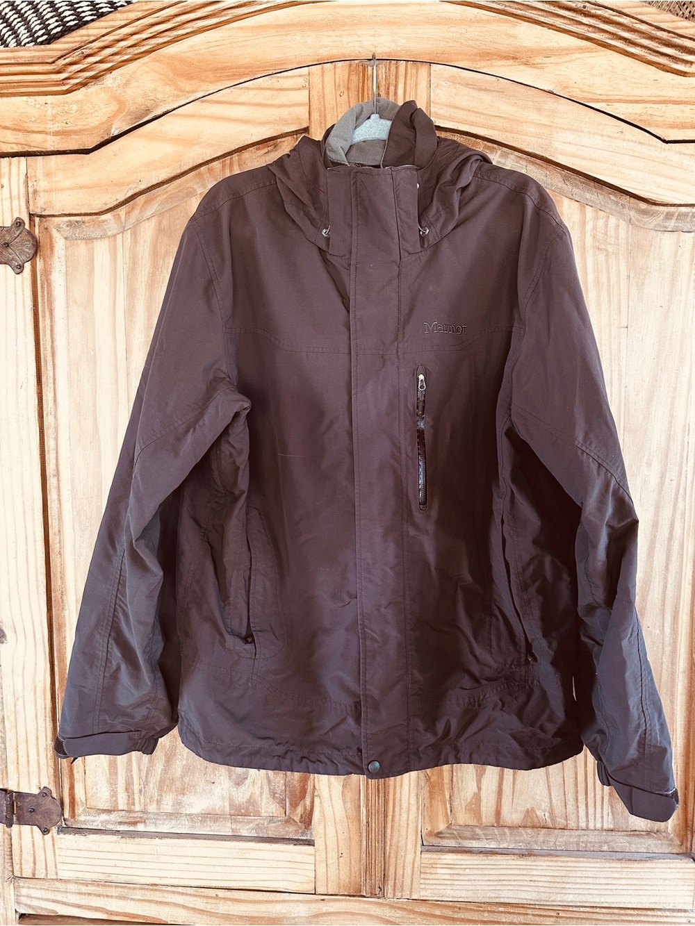 Marmot Men's Dark Brown Hooded Ski Jacket